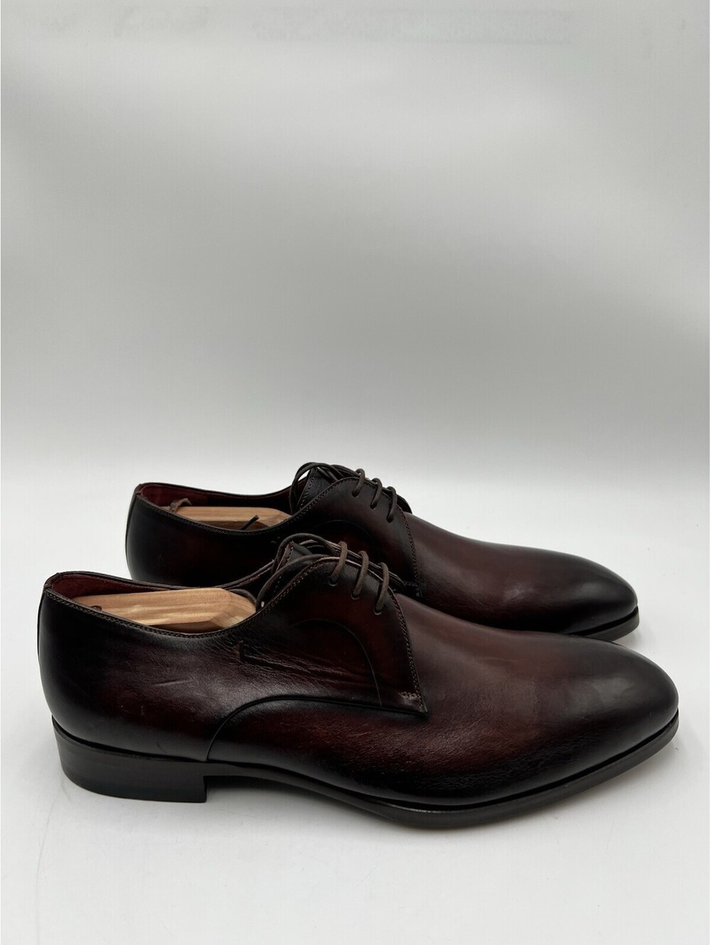Men’s Saks Fifth Avenue By Maganni brown leather lace-up derby shoes Size 9.5M